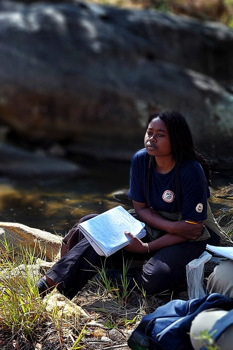 Celina Lupaka in the field at Nhahomba